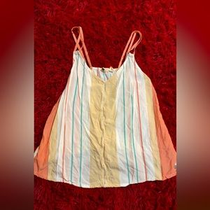 Roxy spaghetti strap top, double straps, size SMALL